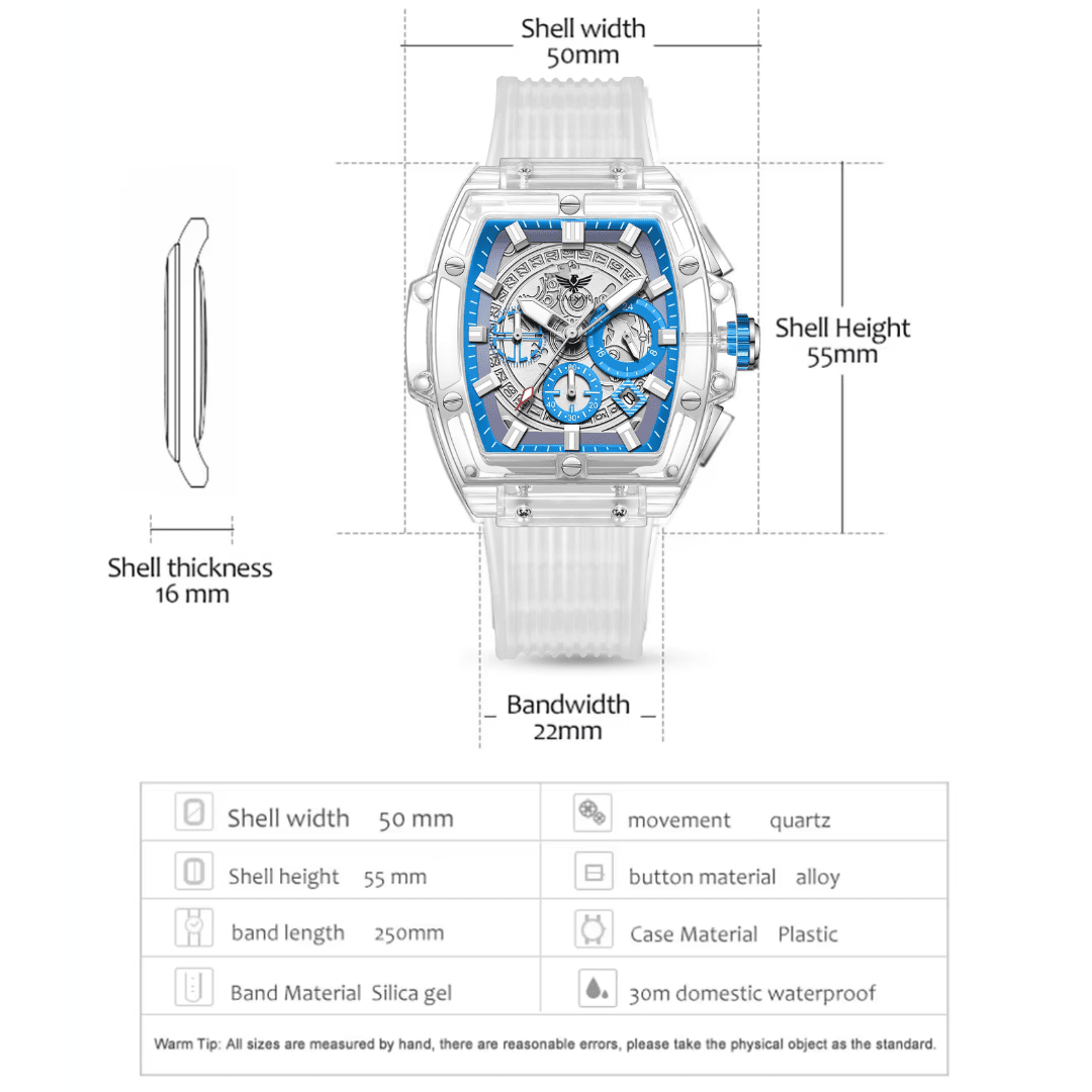 ساعة سيزار الرجالية كوارتز - مقاومة للماء حتى عمق 30 مترًا، أنيقة