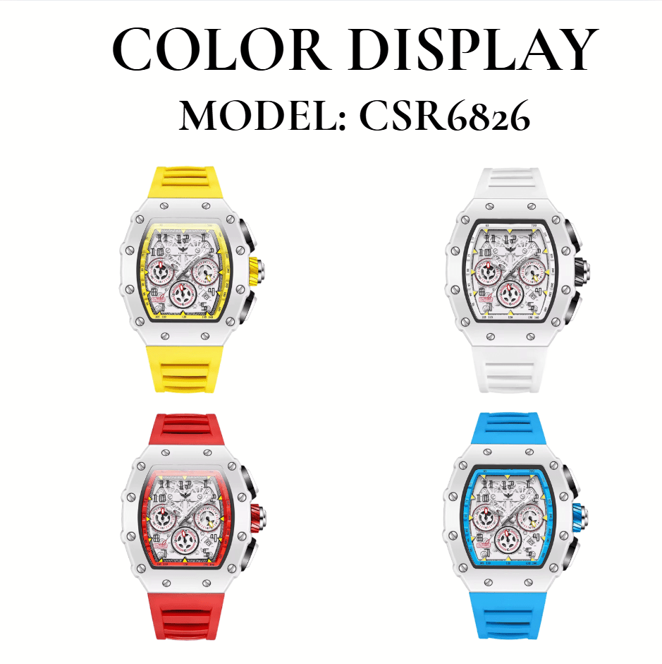 CAESAR Men's Quartz Watch - 45MM Square Dial