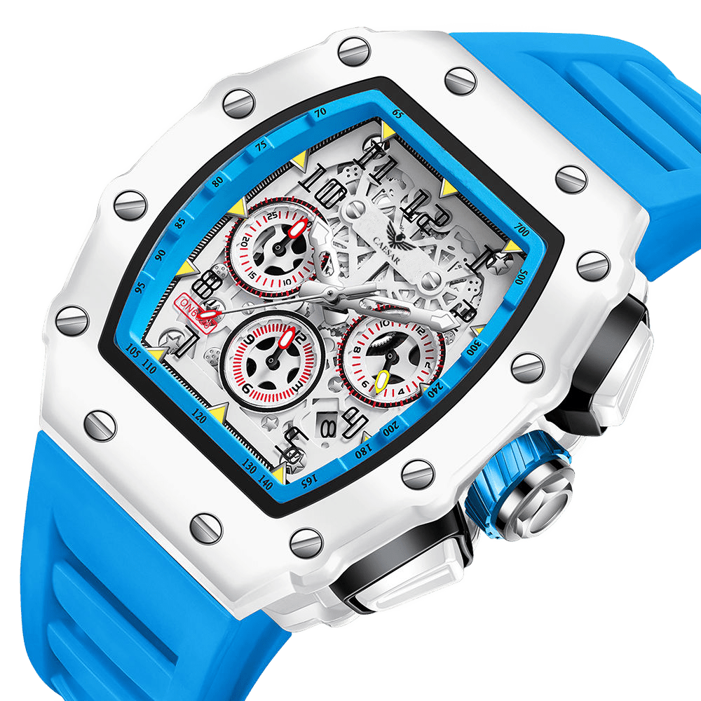 CAESAR Men's Quartz Watch - 45MM Square Dial