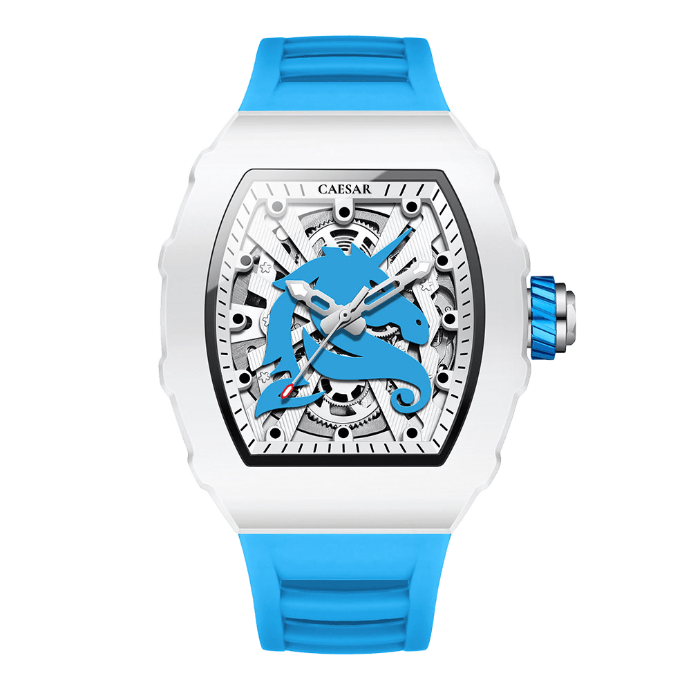 CAESAR Skeleton Mechanical Men's Watch - Bold Style